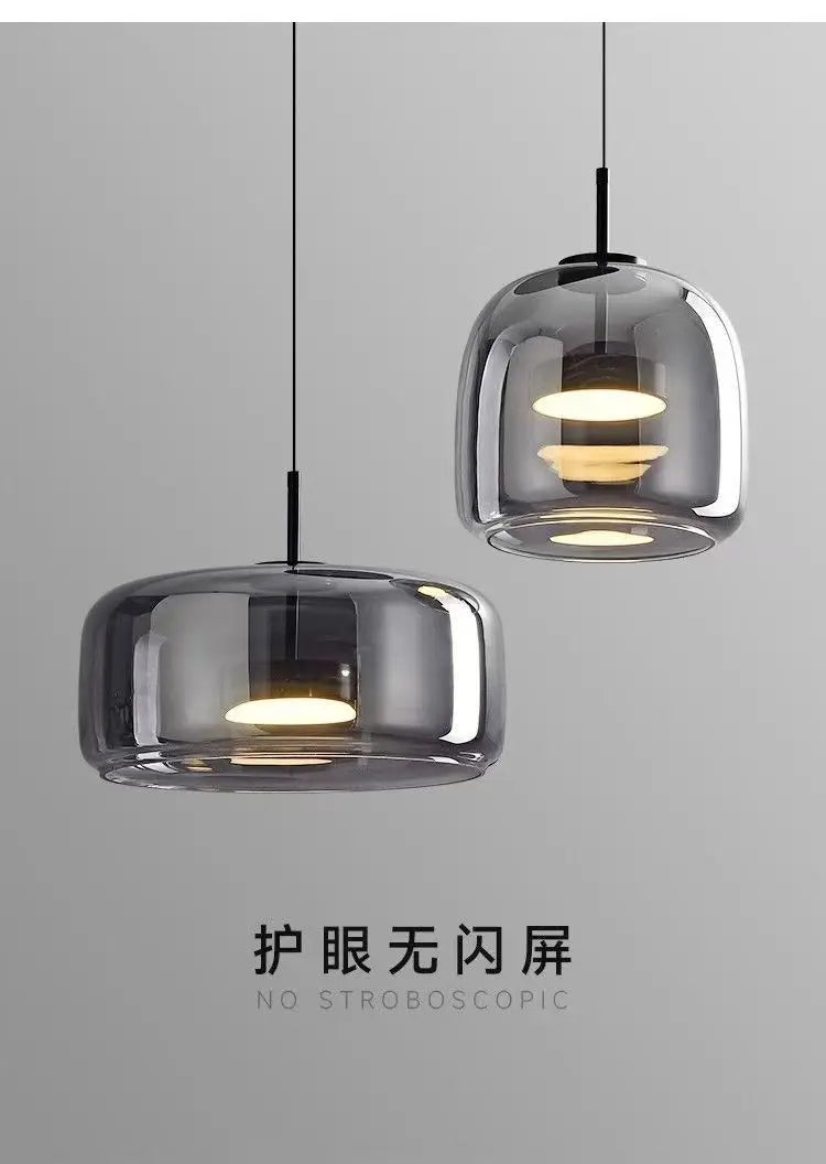 Modern Led Glass Pendant Light for Island Restaurant Hanging Lamp Decoration Ceiling Chandeliers Modern Home Decoration