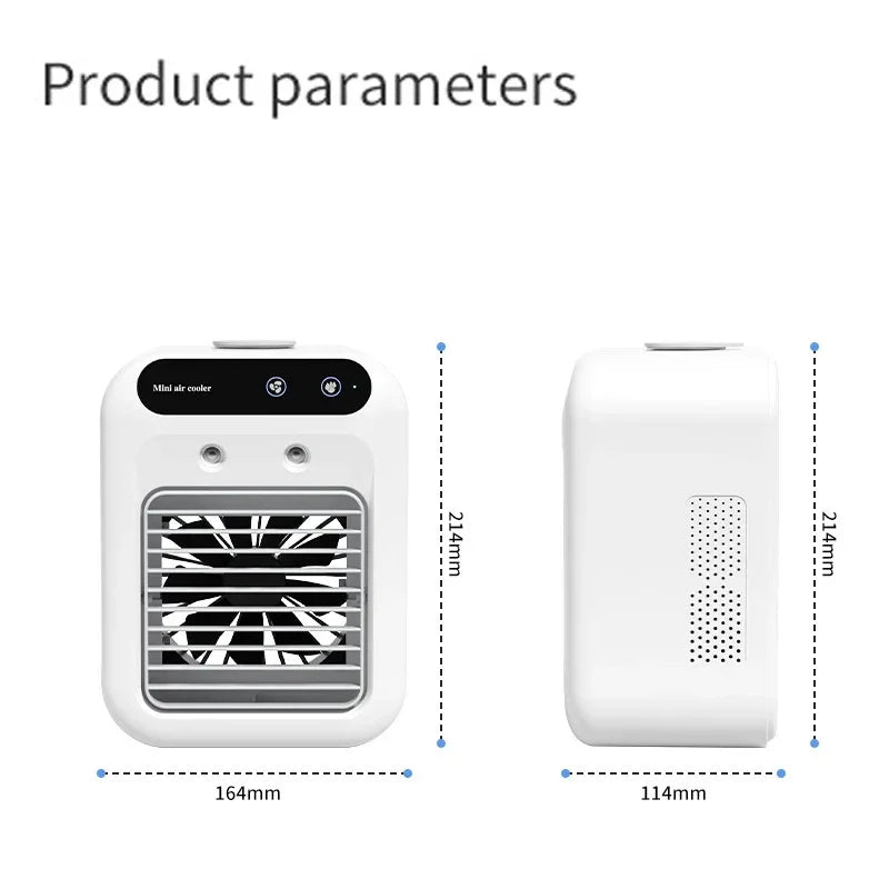 Air Cooler Humidifier Fan 2 Gear Air Conditioner Small Fans Portable USB Chargeable Spray Fans For Office Dormitory Room
