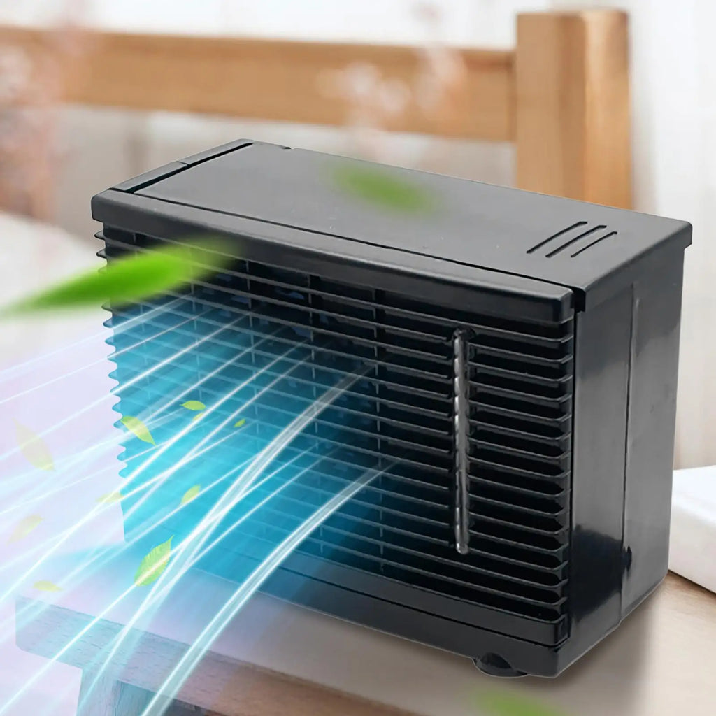12V Mini Portable Car Air Conditioner Fan, Evaporative Water Cooling Air Cooler with Water Tank, Personal Cooling Appliance Fans