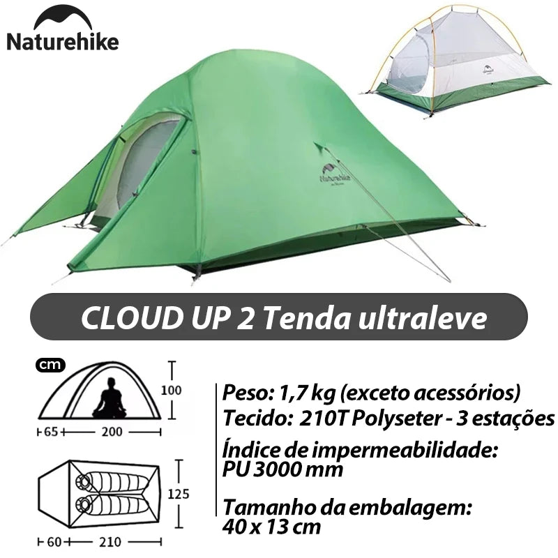 Naturehike Mongar 2 Tent Cloud Up 1 2 3 Persons Tent Star River Tent Cycling Tent Ultralight Outdoor Travel Hiking Camping Tent