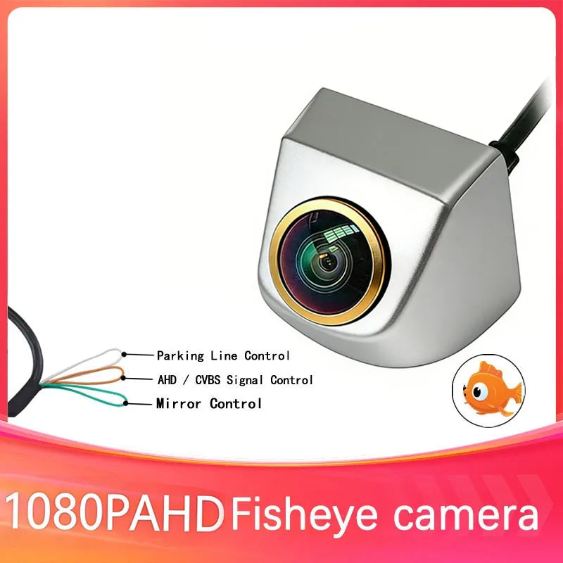 1080P AHD Car Rear View Camera Waterproof HD Night Vision Golden glass fisheye lens Reverse Backup Camera for Universal Vehicle