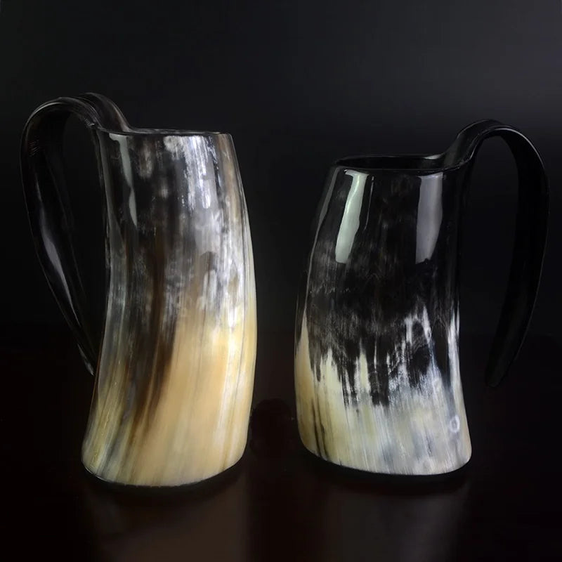 Whiskey Shot Glasses Real Horn Mugs Wine Goblet Drinking Viking Cups-Food Safety and One Year Warranty