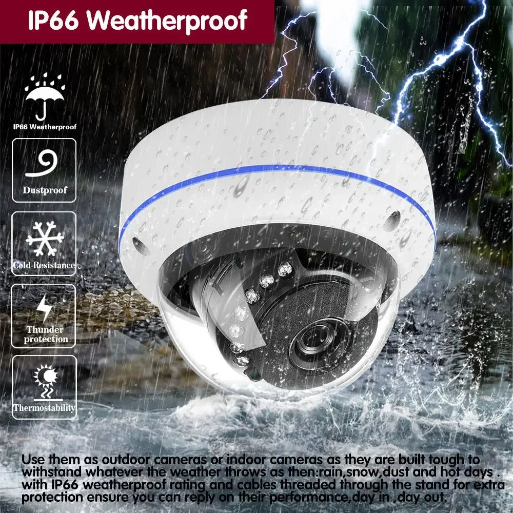 Smart life 6MP POE IP Dome Security Camera Metal outdoor indoor home Ceiling Camera Video Surveillance Audio Record CCTV Cam