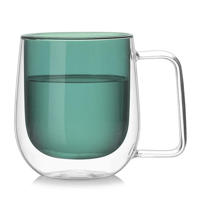 Whiskey Beer Glasses, Multi-color Wine Glass, Tea Cup, Coffee Cups, Cocktail Holder Mug, Double Wall Mugs, Wineglass for Vodka