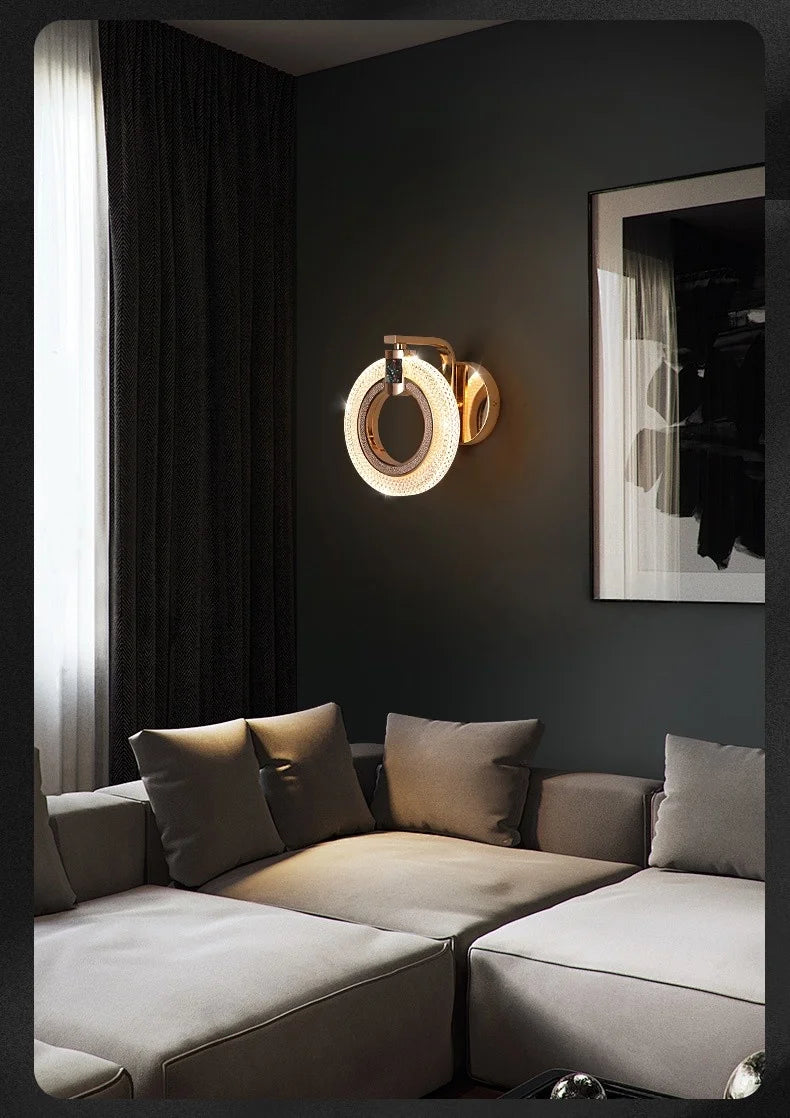 Light Luxury Led Wall Lamp Home Decoration Bedroom Bedside Lamp Living Room Hotel Dining Room Background Staircase Wall Lamp