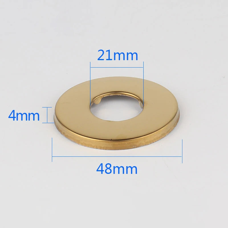 Golden Bathroom Shower Accessories Faucet Fixing Kit Water Valve Cover Stainless Steel Water Pipe Decorative Cover