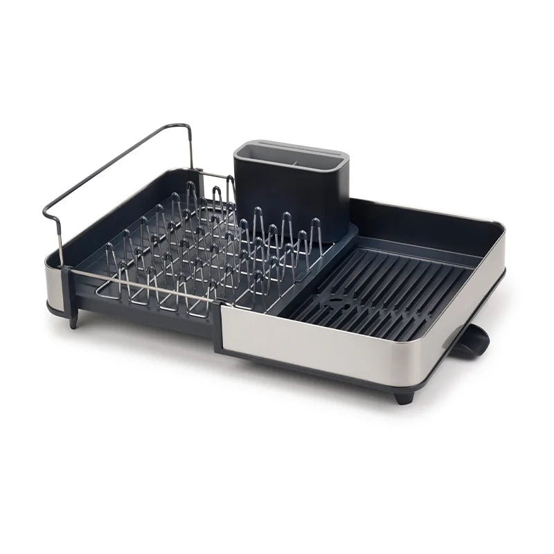 Kitchen Drainage  Rack  Drying Rack Cupboard Storage Cutlery Rack Adjustment Automatic Pull-out Water