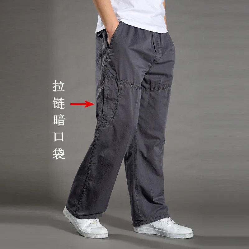 Men's Cargo Pants Summer Spring Cotton Work Wear New In Large Size 6xl Casual Climbing Joggers Sweatpants Hombre Autumn Trousers