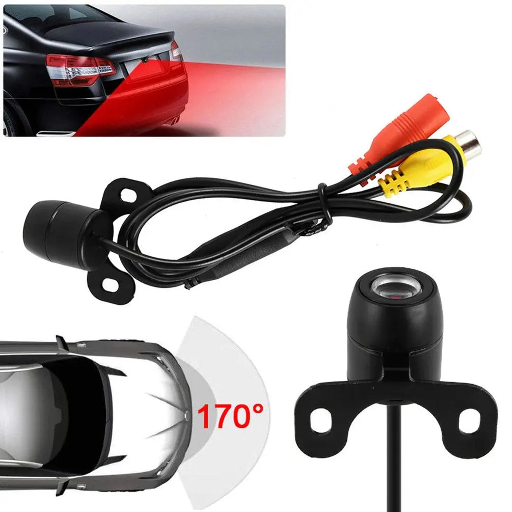 Car high-definition camera, large-angle waterproof CMOS car rear/front/side view reversing camera, rear pull-out camera