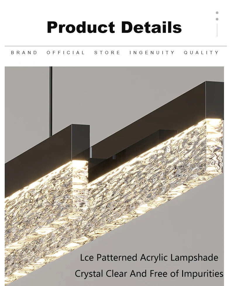 Modern Light Creative Bar Counter Strip Designer Lamps LED Pendant Light For Dining Table Kitchen Chandelier Adjust Function