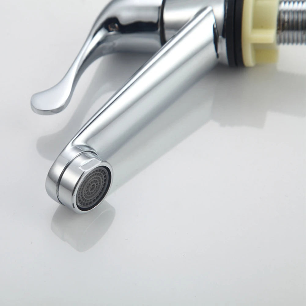 Bathroom Single Cold Water Tap Basin Sink Faucet Mixer Home Kitchen Stainless Steel Basin Sink Faucet Tap Accessories