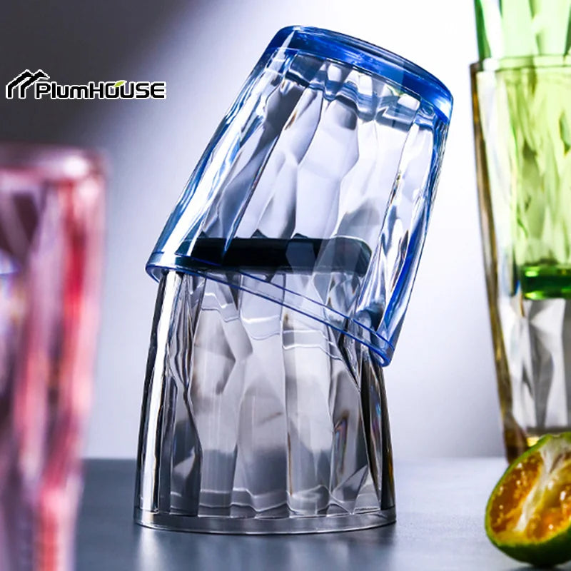 Acrylic Drinking Glasses Shatterproof Water Tumblers Unbreakable Reusable Beer Champagne Cup Dishwasher Safe For Party