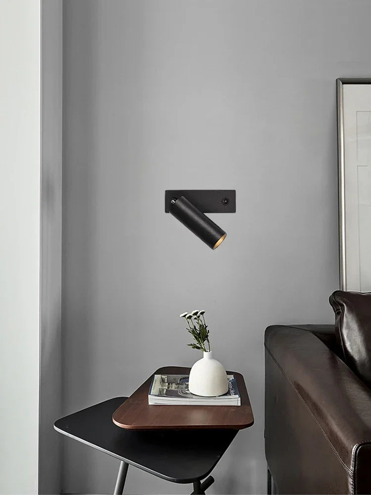 LED Wall Lamp with Switch – 3W Modern Folding Rotatable Sconce for Bedroom, Bedside, Home, and Hotel Reading Lighting