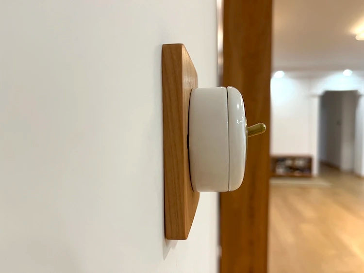 Home Improvement Round Ceramic Retro Toggle Switch 1 Ｗay 2 Way Control Wall Light Rocker Switch