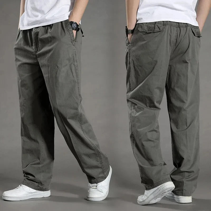 Men's Cargo Pants Summer Spring Cotton Workwear Large Size 6XL Casual Climbing Joggers Sweatpants Hombre Autumn Work Trousers