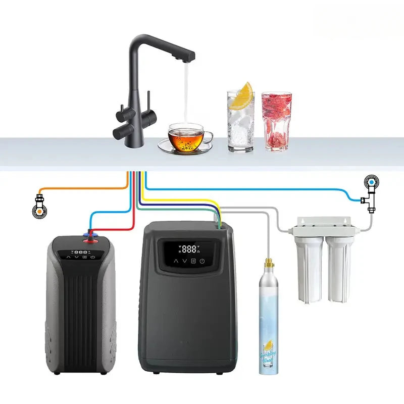 Drink In Dispenser Under Sink Chilled Sparkling Soda Beer Bar Tower Tap