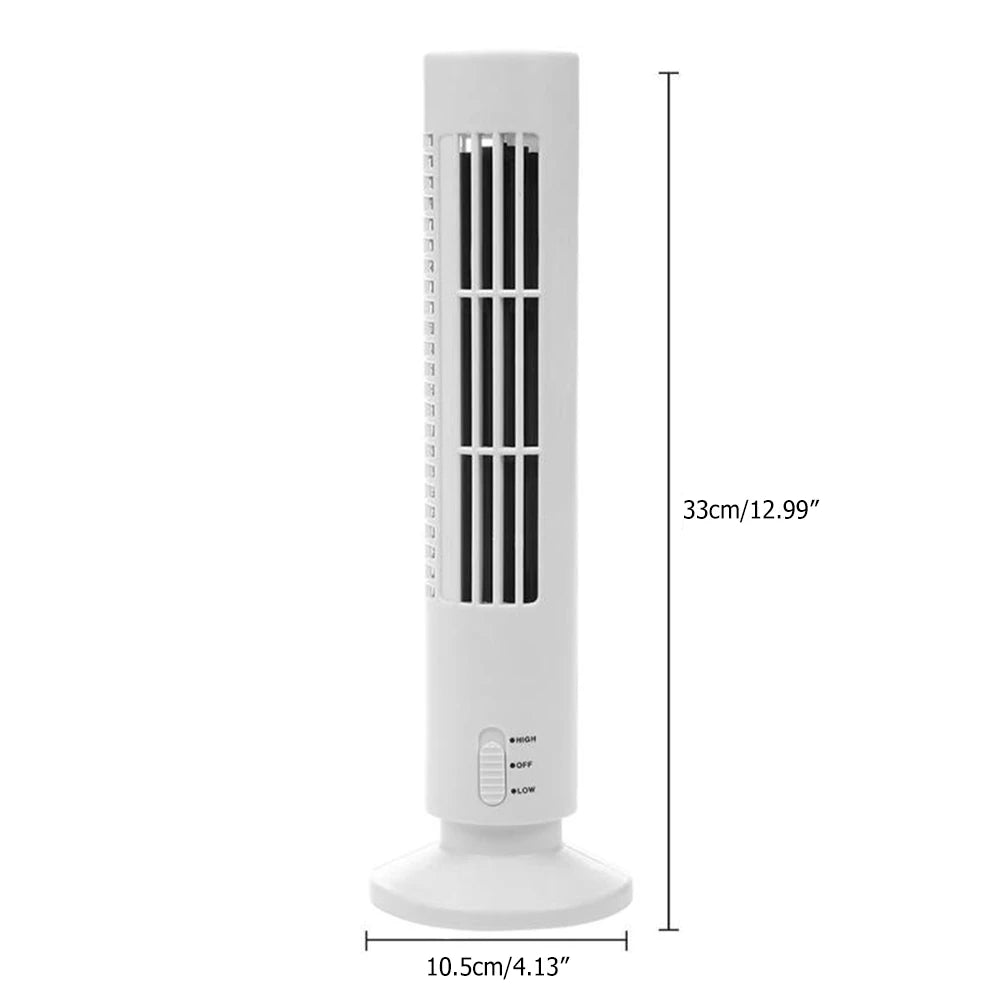 E9 Portable Air Cooler Vertical Bladeless Fan USB Desktop Air Conditioner Table Fan Mini Cooling Tower Kids Fan for Home Office