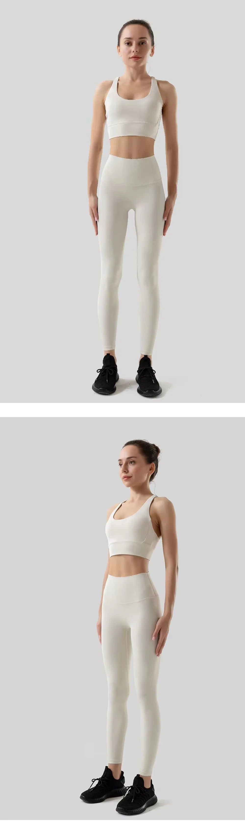 Women's 2 Piece Sports Set - High Waist Booty-Lifting Leggings with Back Pocket & Sports Bra Yoga/Gym/Running Workout Outfit