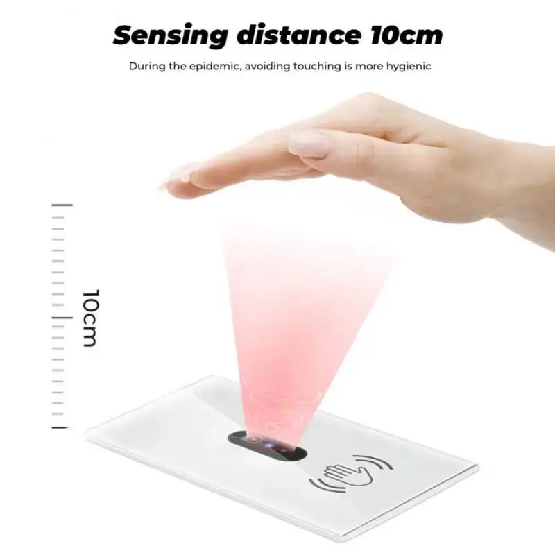 EU US Smart Wall Light Switch Hand Sweep Sensor Infrared Sensor Switch Glass Display Panel Neutral Wire10A No Touch Needed ﻿
