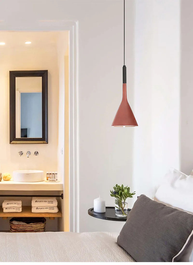 Modern Led Pendant Lights Multicolor E27 for Kitchen Fixtures Indoor Bedroom Dining Room Hanging Lamp Lampshade Home Chandeliers