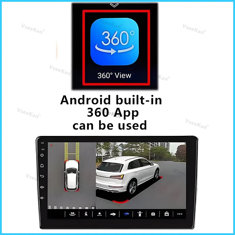 360 camera for car Front and rear left and right cameras for Android multimedia system with built-in 360 camera function