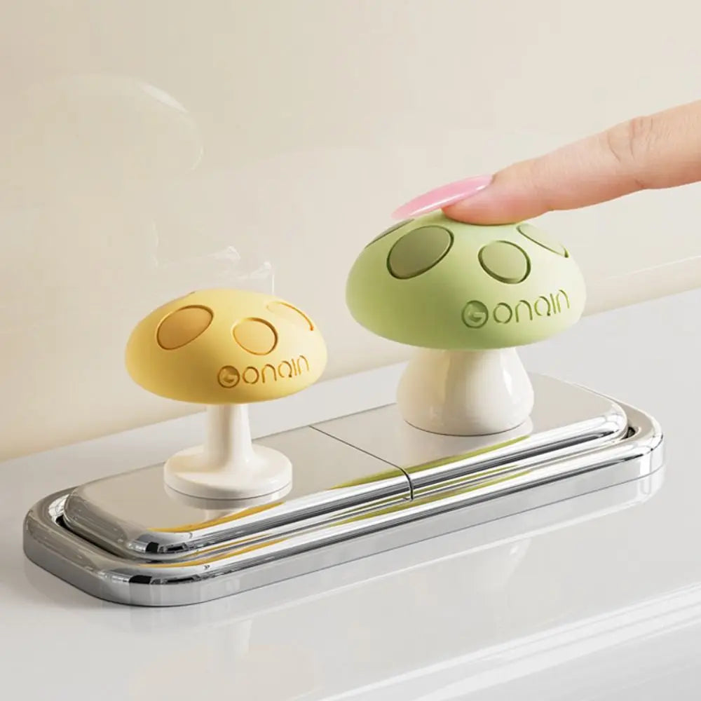 Mushroom Shaped Toilet Press Button Adhesive Creative Toilet Tank Press Button Multifunctional Nail Protector