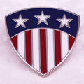 America Flag shield shape badge Enamel Pin brooch jewelry