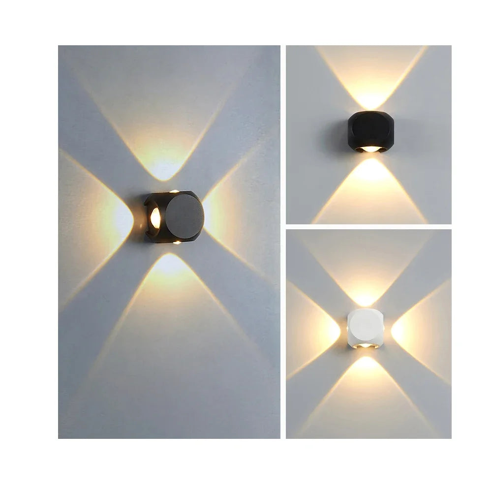 Modern Up Down Black White Wall Lights for Home Hotel Office Luxury Creative Aisle Corridor Porch Sconce