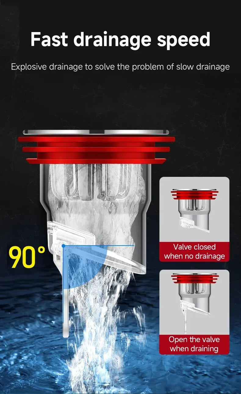 Odor Proof Floor Drain Valve-Sewer Core Backflow Preventer Shower Floor Drain Plug for Kitchen Bathroom Toilet Sewer