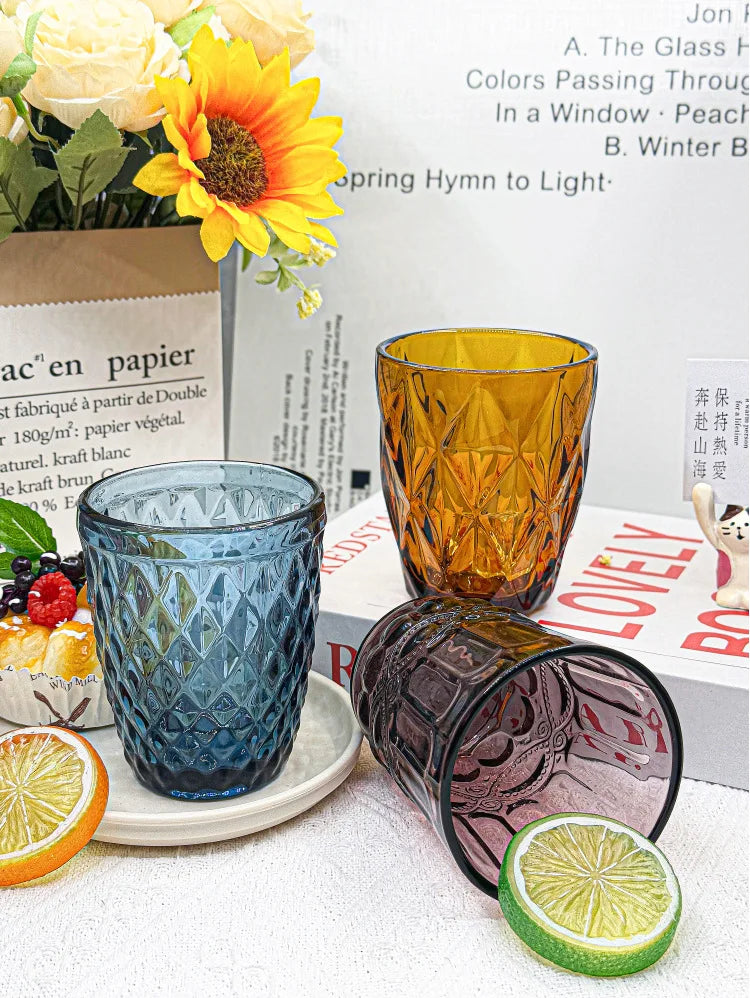 260 ml Water Glass for Juice Beer Tea Milk Wine Drinking Drinkware for Cold Drink Glasses Family and Friends Party