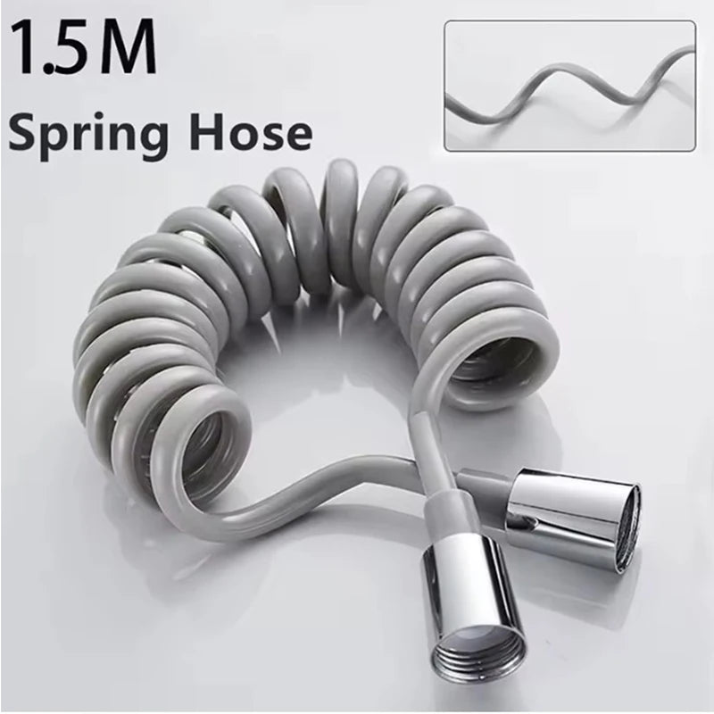 Black Toilet Bidet Faucet Handheld Sprayer Stainless Steel Bathroom Hand Bidet Sprayer Set Hose Toilet Self Cleaning Shower Head