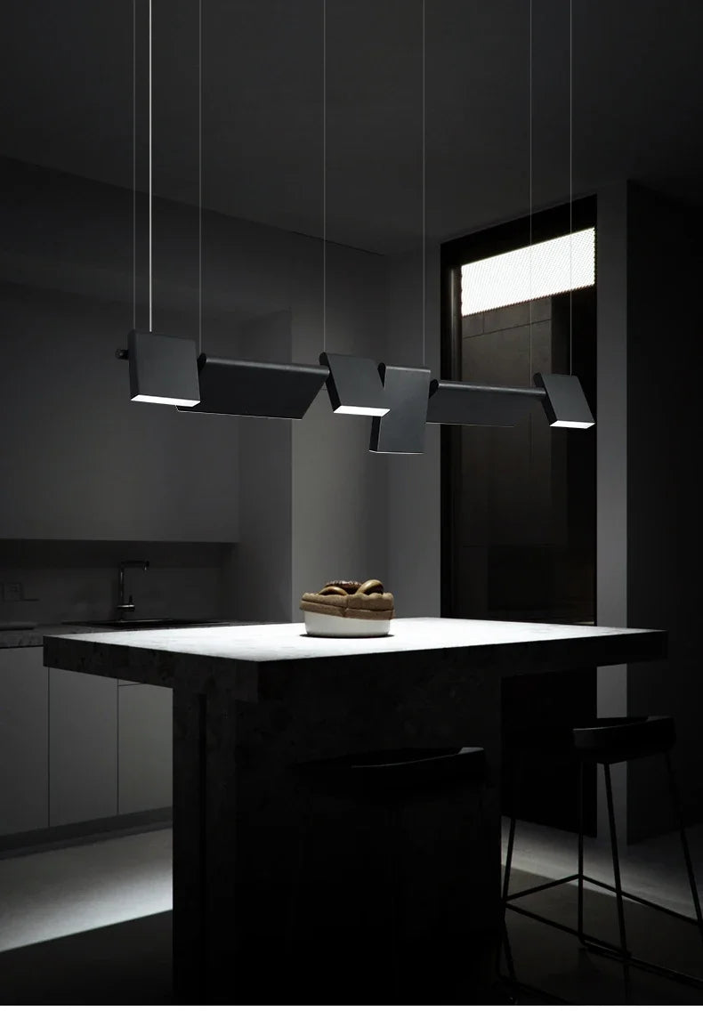 Modern Rotatable Led Chandelier Lighting Living Dining Room Pendant Lamp Home Decor Bar Office Reception Hanging Light Luminaire