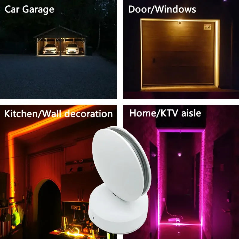LED Wall Lamp Windows Sill Lights Warm Cold Red Green Blue Pink RGB Home Door frame Corridor Balcony Garage Hotel Lighting