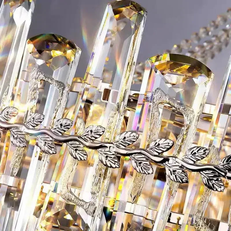 Modern Luxury Led Lights Clear Crystal Chandeliers for Living Room Villa Bedroom Dining Room Art Home Decoration Pendant Lamps