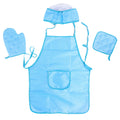 Children Playing House Role-Playing Kitchen Boys And Girls Dressing Up Clothes Chef Set Baking Cooking Tools Plaid Apron Toys