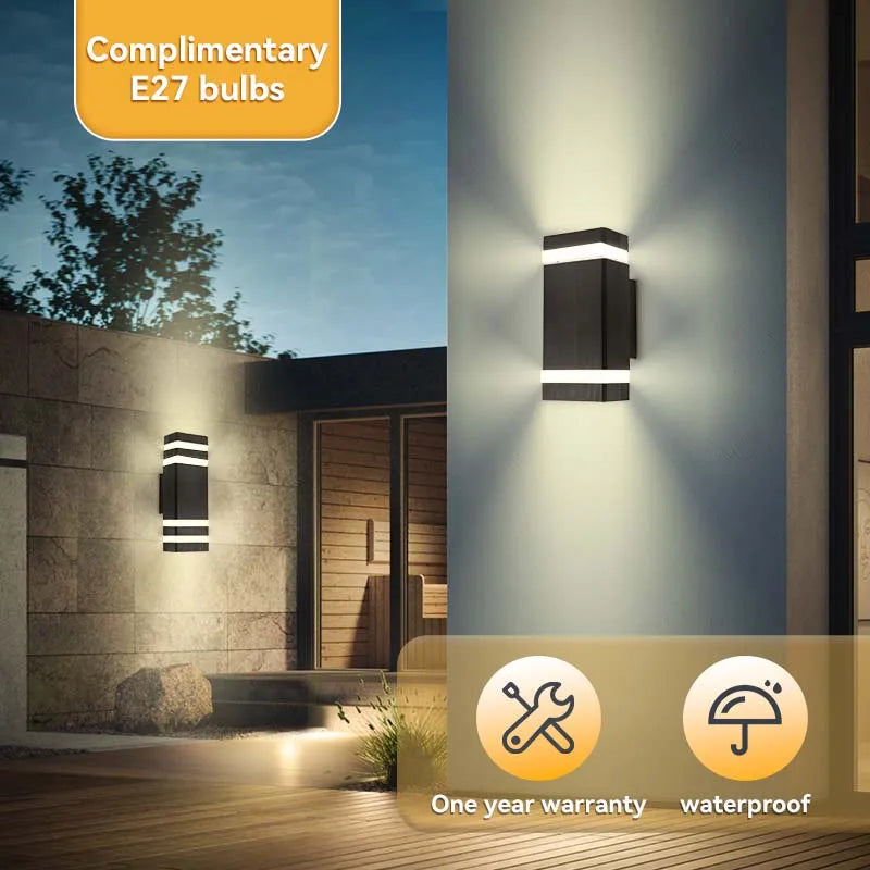 Street Wall Light Outdoor Waterproof LED E27 Bulb External Facade Decor Stairs Lights Entrance Fixture Home Decorative Lamp Wall