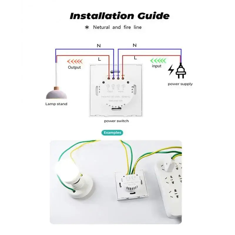 EU US Smart Wall Light Switch Hand Sweep Sensor Infrared Sensor Switch Glass Display Panel Neutral Wire10A No Touch Needed ﻿
