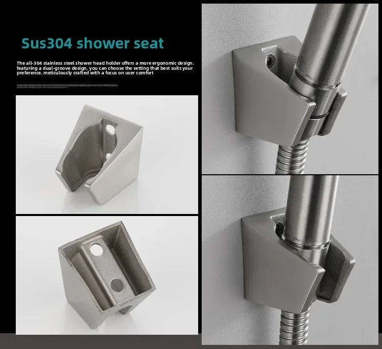 304 Stainless Steel Surface Shower Set Hot and Cold Switch Brushed Water Mixing Valve Faucet