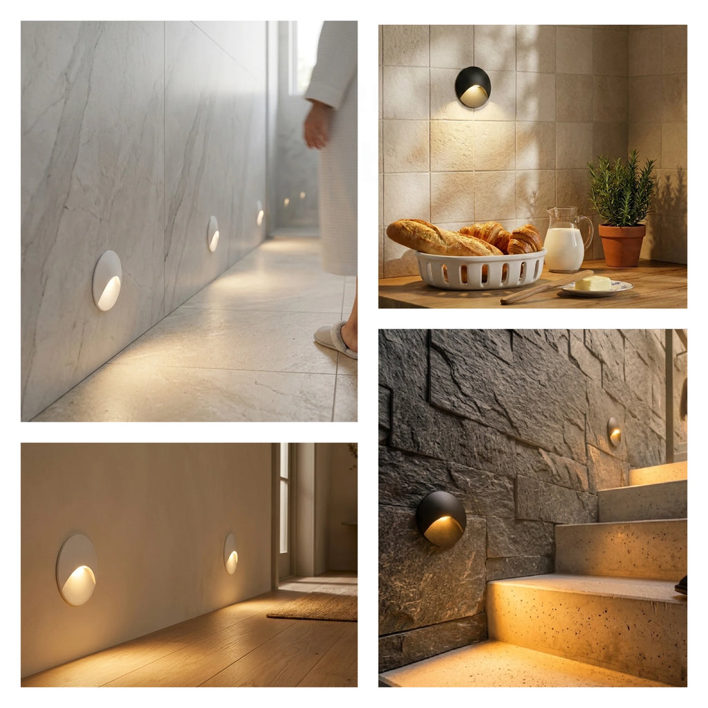 Outdoor Light IP65 Embedded Wall Light 3W LED Indoor Recessed Stair Lighting  Balcony Porch Aisle Courtyard Indoor Wall Light