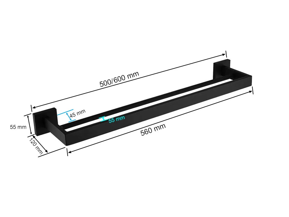 Matte Black Bathroom Hardware 304 Stainless Steel Towel Rack Toilet Paper Holder Liquid Soap Holder Towel Bar Toilet Accessories