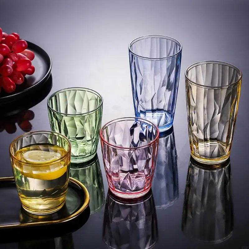 2025 New Shatterproof Acrylic Water Tumblers 490ml Unbreakable Drinking Glasses Reusable