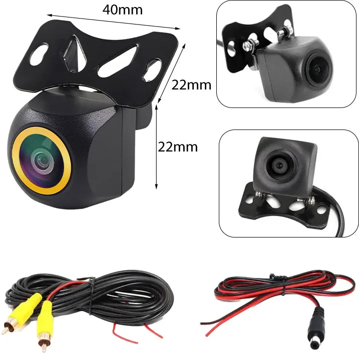 AHD CVBS HD fisheye reversing camera IP67 waterproof night vision lens compatible with car radio MP5 player monitor