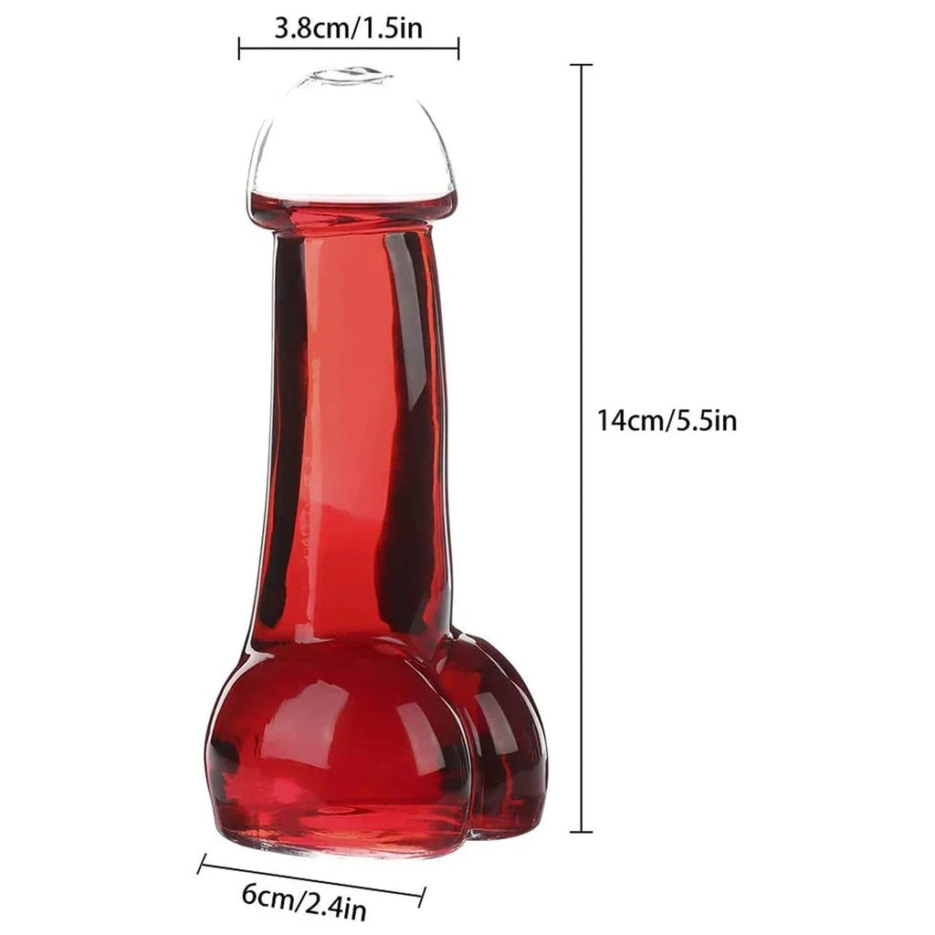 Clear Small Glass Bottle Cocktail Glasses for Club Party Night Bar KTV Show No Sprinkle Novelty Drinking Glasses