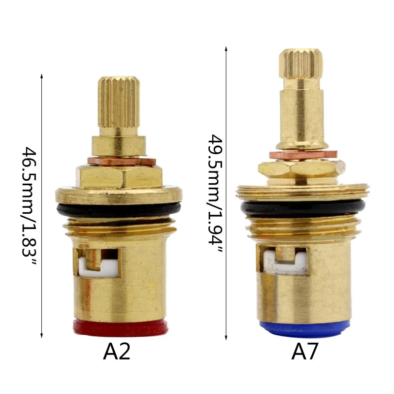 1/2" Replacement Brass Ceramic Disc Tap for VALVE Quarter Turn Cartridges Gland Insert 20 Teeth Bathroom Faucet Accessor