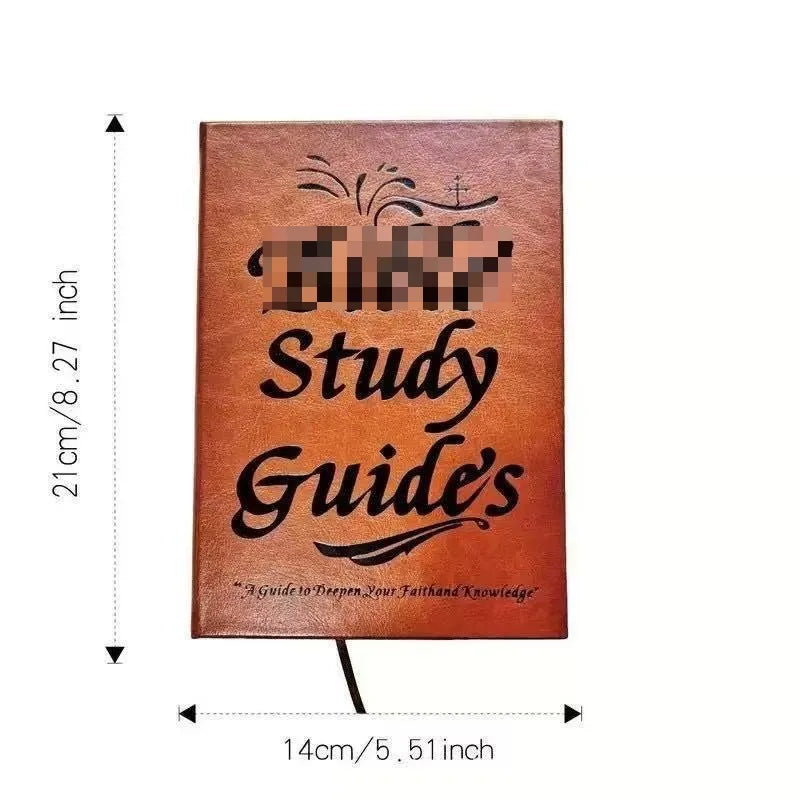 Christian Bible Study Journal Leather Prayer Notebook Thin Devotional Book 21x14cm Portable Faith Diary Gift