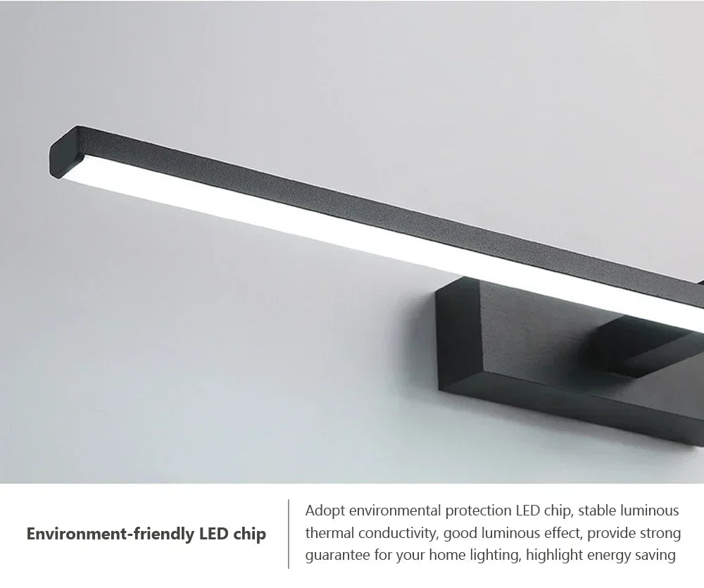 Modern LED Vanity Mirror Wall Light for Bathroom Makeup Mirror Headlamp Indoor Lighting Fixture Sconce Decor