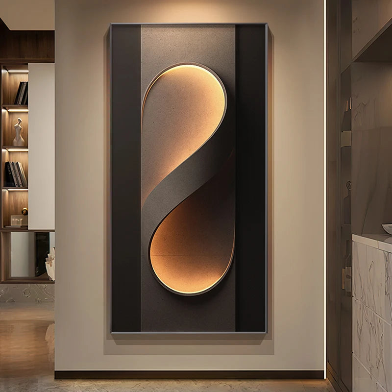 Luxury LED Wall Lamp Living Room Background Corridor Hotel Home Decoration High-end Luster Hanging Painting Modern Mural Light