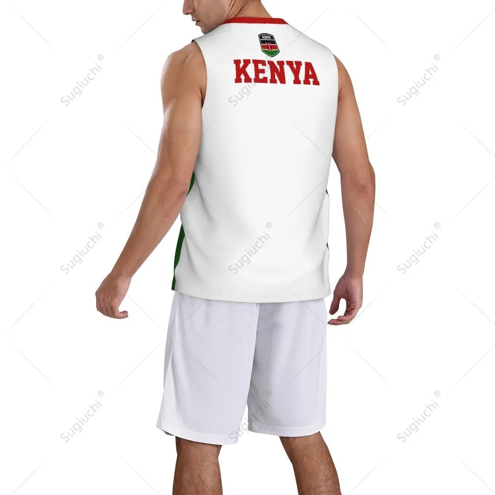 Kenya Flag Men Basketball Sports Running Fitness Multifunction Sleeveless tshirt Exclusive Custom Name Nunber