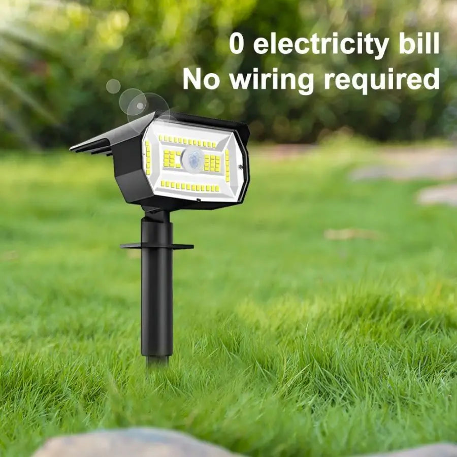 Outdoor 72/68 LED Solar Landscape Spotlights IP65 Waterproof Solar Light with 3 Modes Solar Garden Lighting for Outside Yard