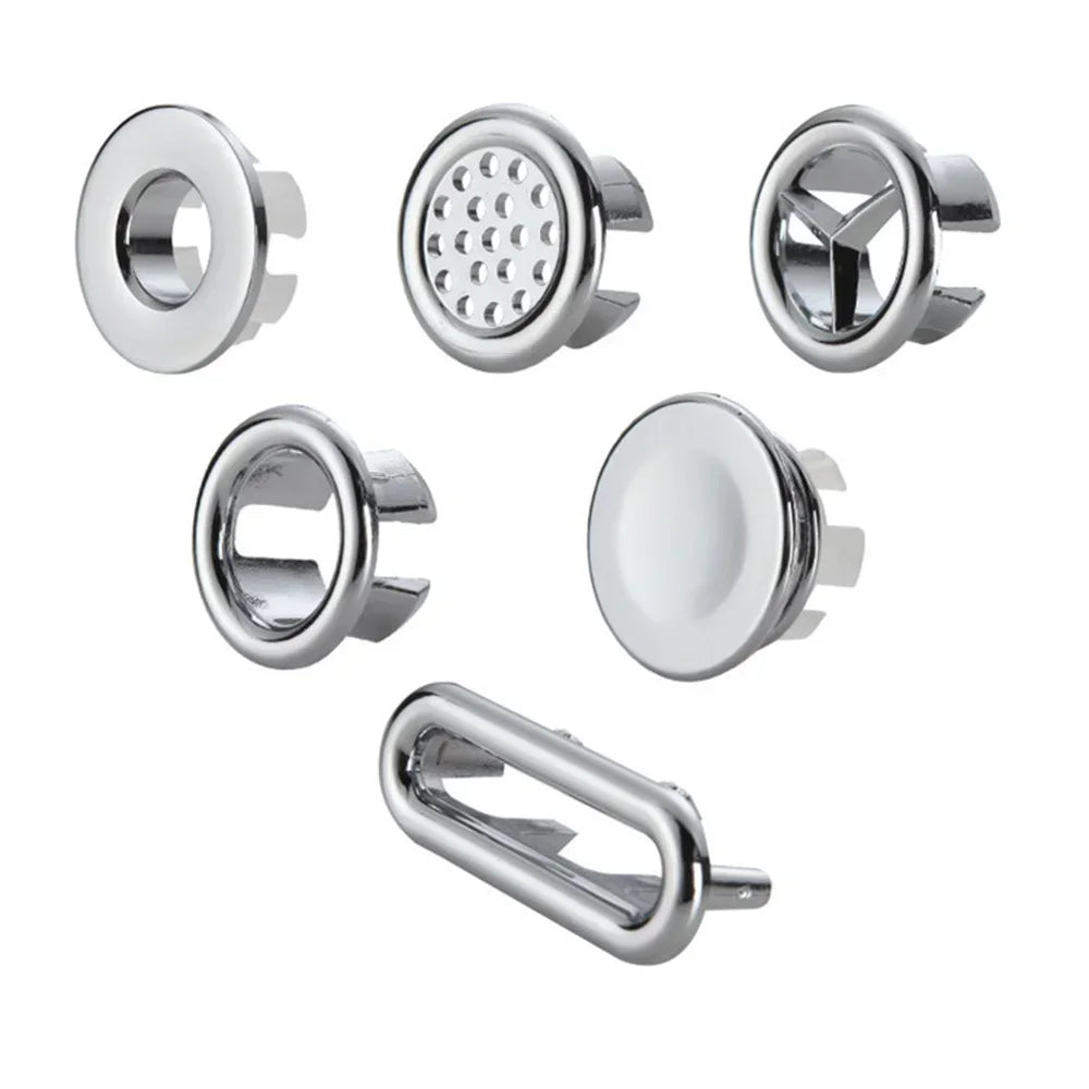 2pcs Bathroom Sink Hole Cover Basin Trim Cap Cover Electroplated Overflow Ring Bathtub Accessory 22-24mm  lavabo accessories